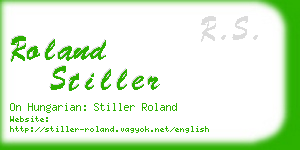 roland stiller business card